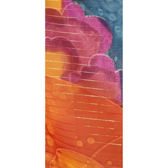 Vintage YMLA Shawl Beach Wrap Tropical Island Dolphins Scarf Tapestry 68" x 43" - Picture 3 of 12